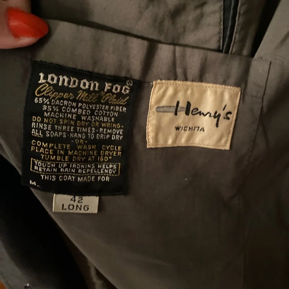 London fog trenchcoat